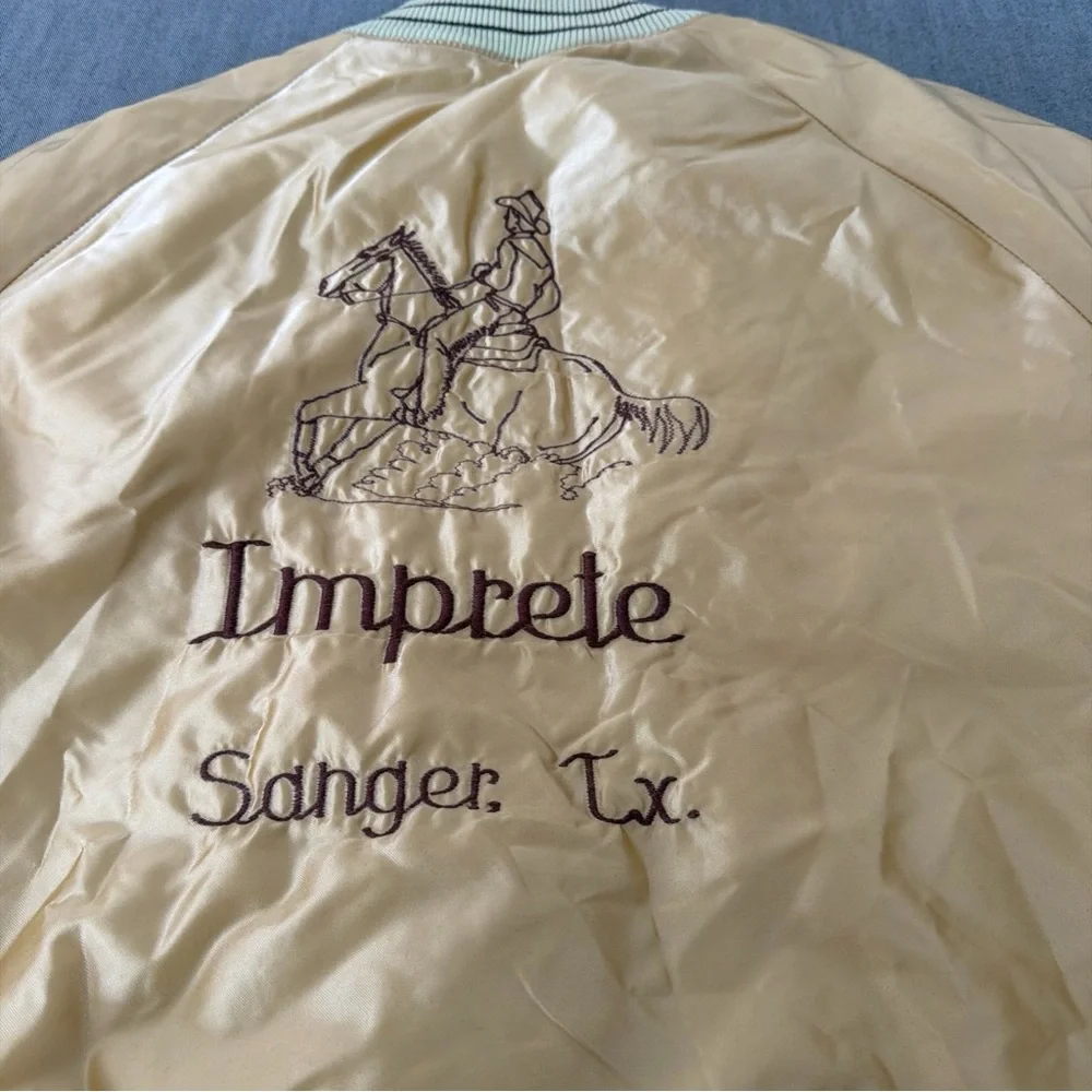 Vintage DeLong Jacket Adult Medium Maroon Satin Bomber USA F-24 - Picture 4 of 6